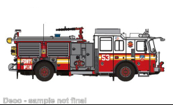PCX87 PCX870681 - H0 - Seagrave Marauder II, Engine 53 Feuerwehr Manhatten
